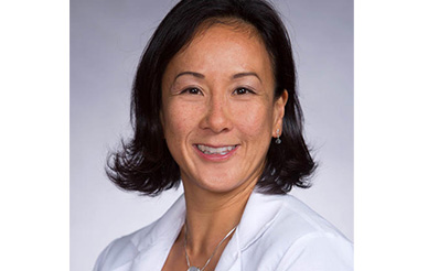 dr. amy leu in white lab coat