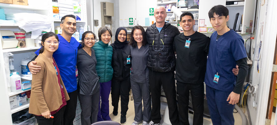 group of student run clinic volunteers 