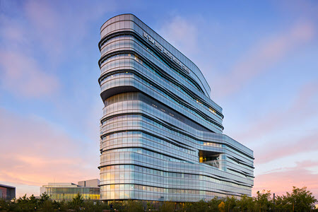 jacobs medical center at dusk