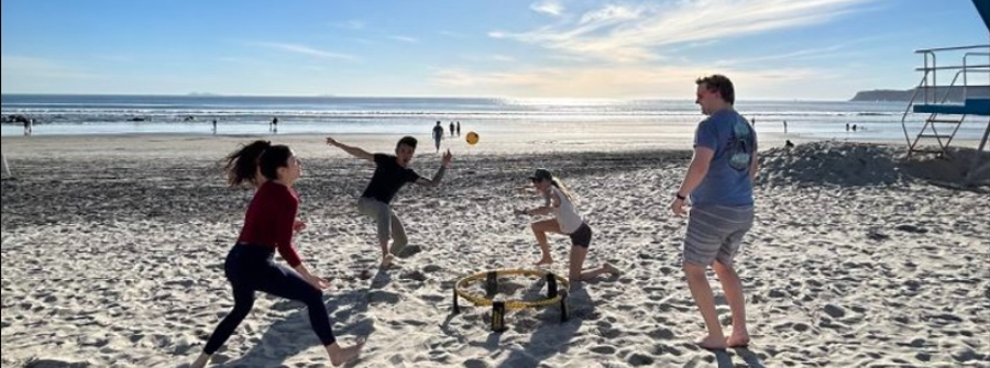 5 of 5, Spikeball on the beach